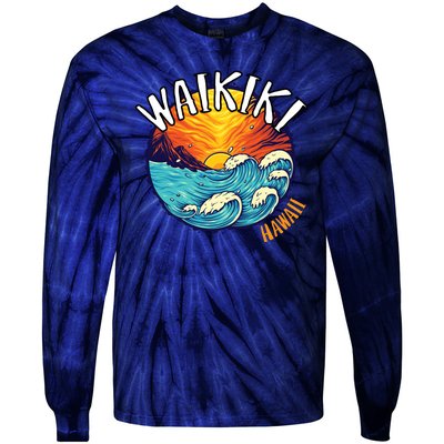 Summer In Waikiki Hawaii Tie-Dye Long Sleeve Shirt