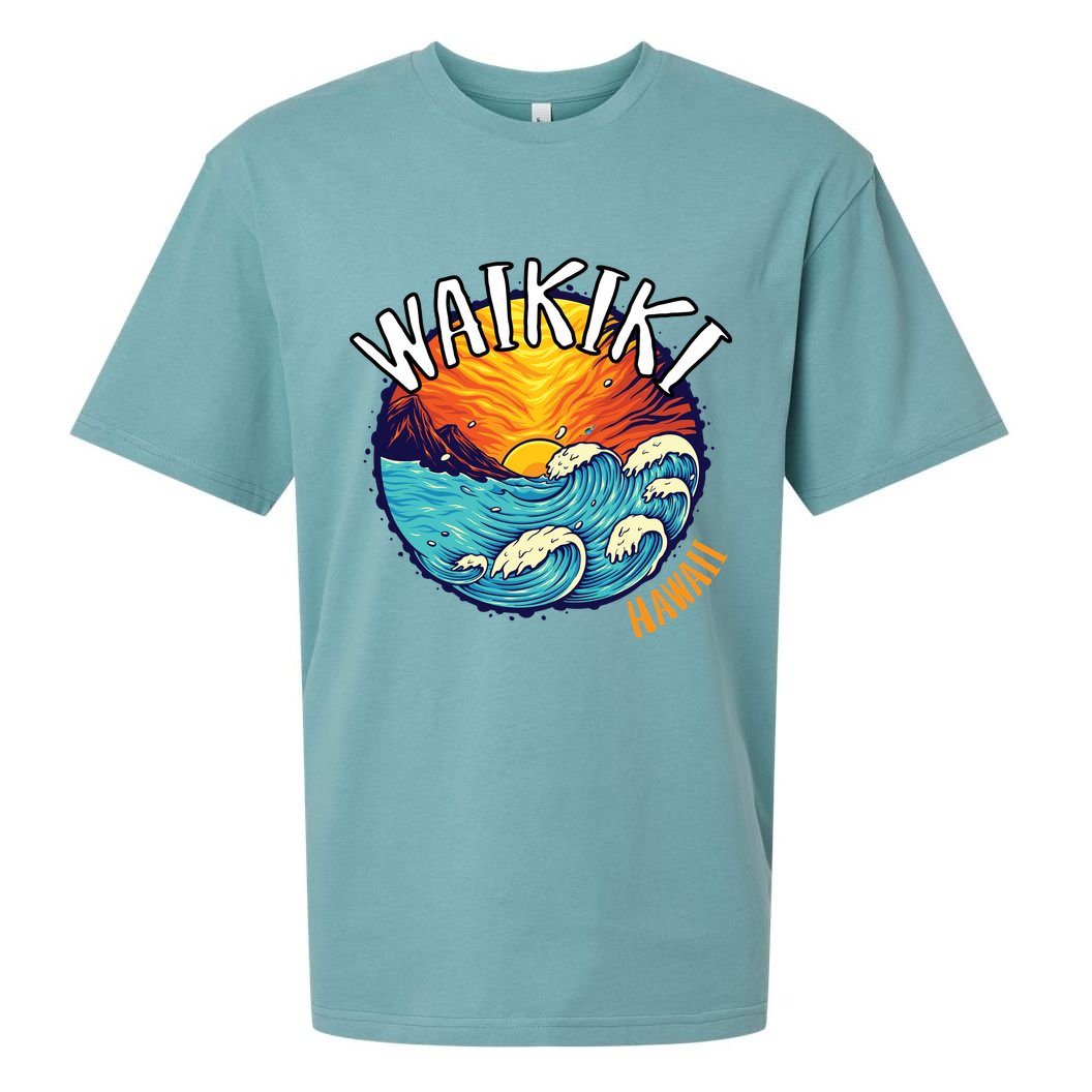 Summer In Waikiki Hawaii Sueded Cloud Jersey T-Shirt