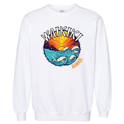 Summer In Waikiki Hawaii Garment-Dyed Sweatshirt