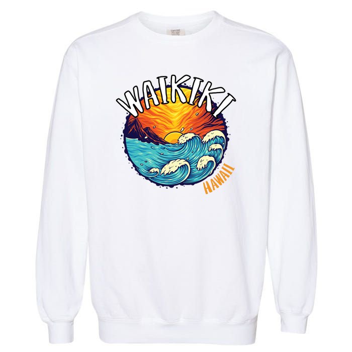 Summer In Waikiki Hawaii Garment-Dyed Sweatshirt