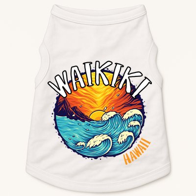 Summer In Waikiki Hawaii Doggie Tank