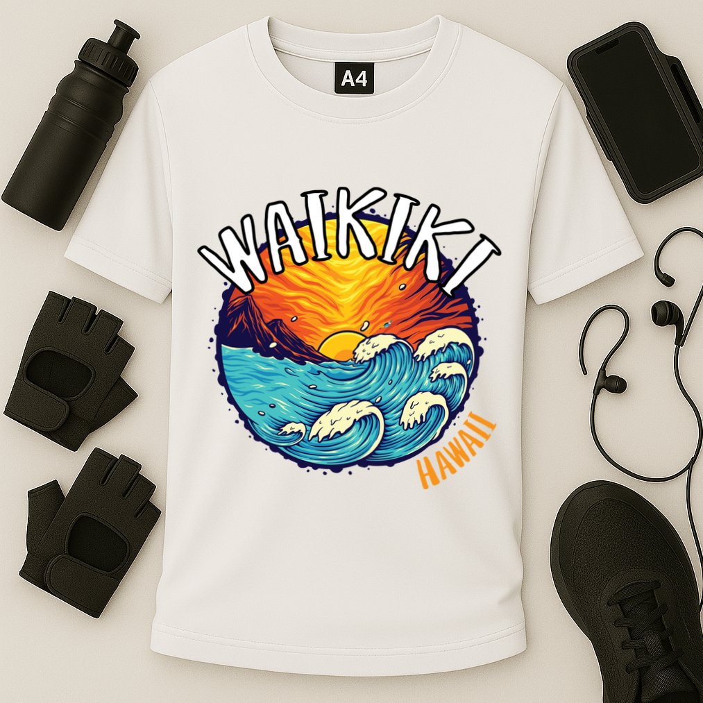 Summer In Waikiki Hawaii Cooling Performance Crew T-Shirt
