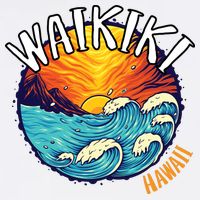 Summer In Waikiki Hawaii Cooling Performance Crew T-Shirt