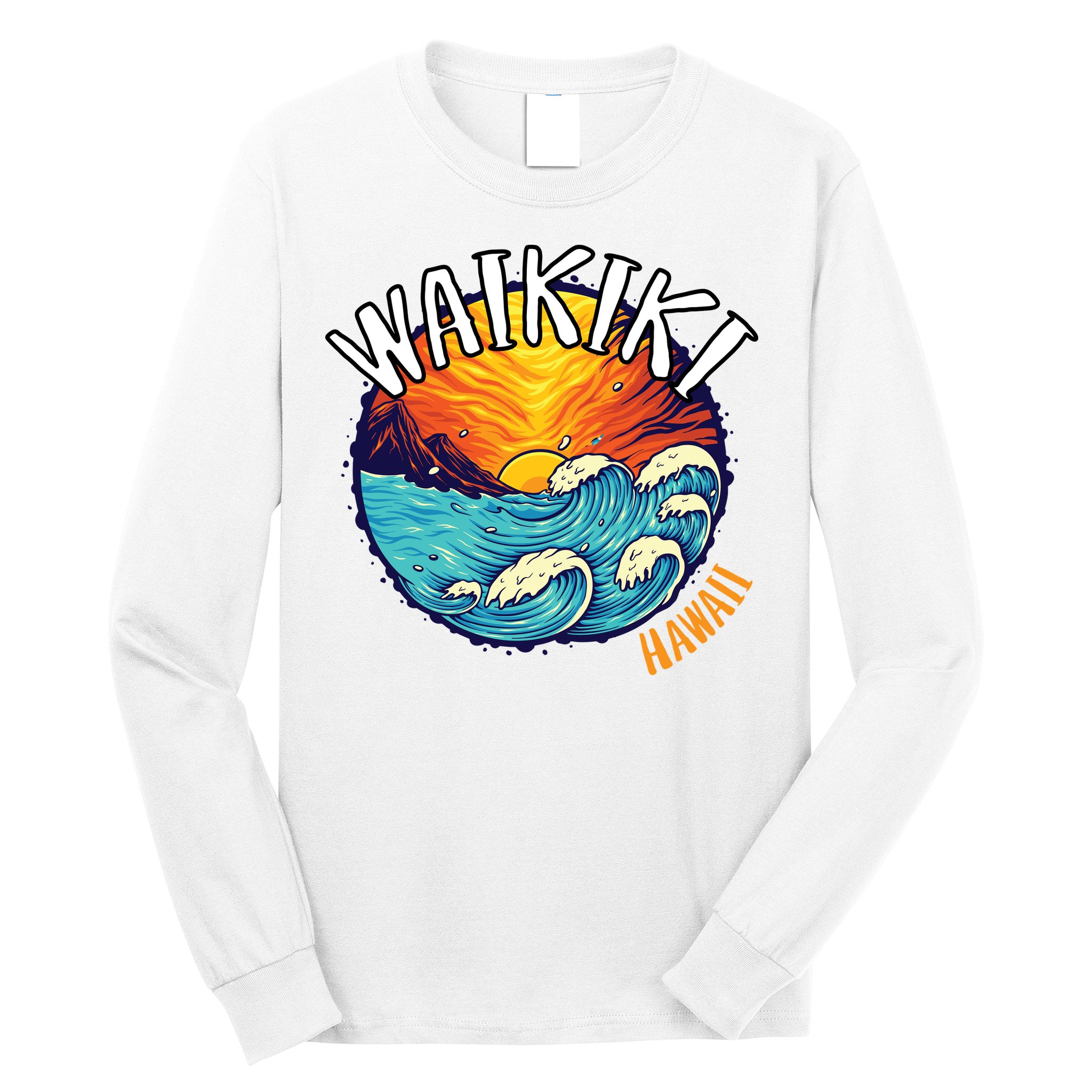 Summer In Waikiki Hawaii Long Sleeve Shirt