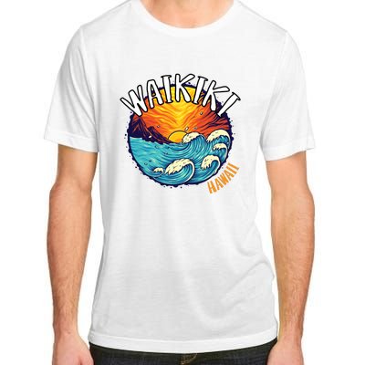 Summer In Waikiki Hawaii Adult ChromaSoft Performance T-Shirt