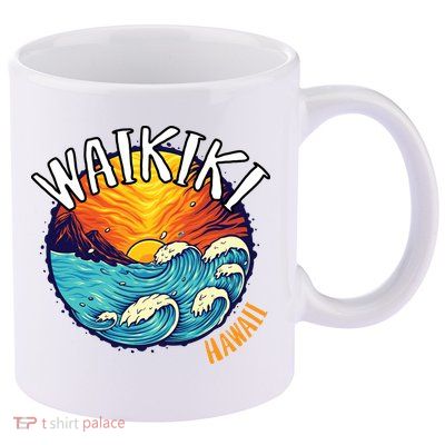 Summer In Waikiki Hawaii 11oz C Handle Ceramic Mug