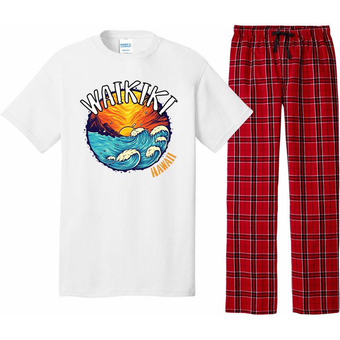 Summer In Waikiki Hawaii Pajama Set