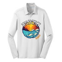 Summer In Waikiki Hawaii Silk Touch Performance Long Sleeve Polo