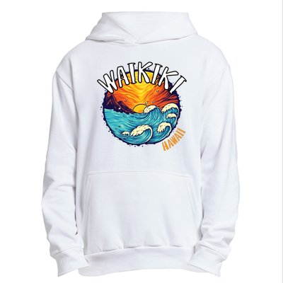 Summer In Waikiki Hawaii Urban Pullover Hoodie