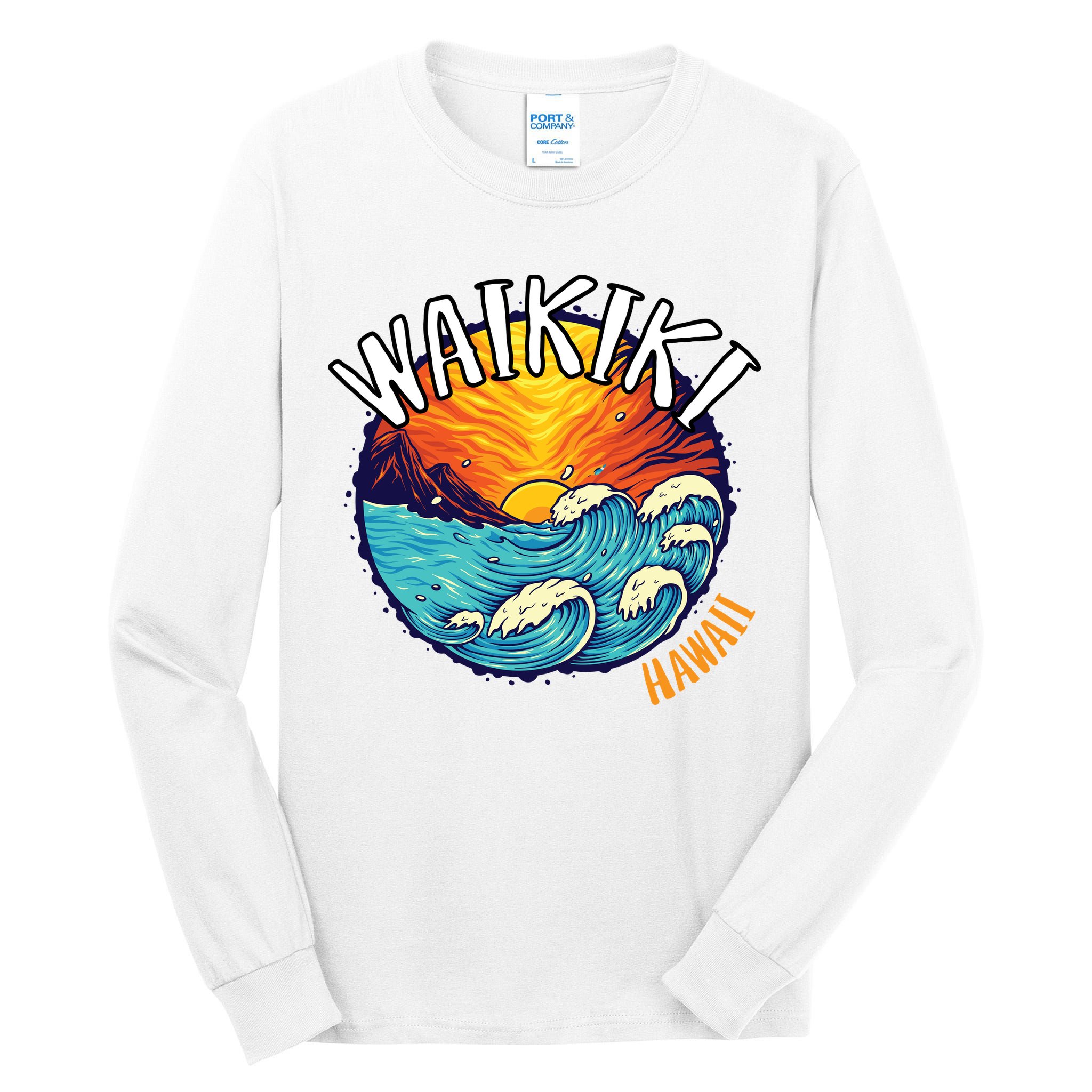 Summer In Waikiki Hawaii Tall Long Sleeve T-Shirt