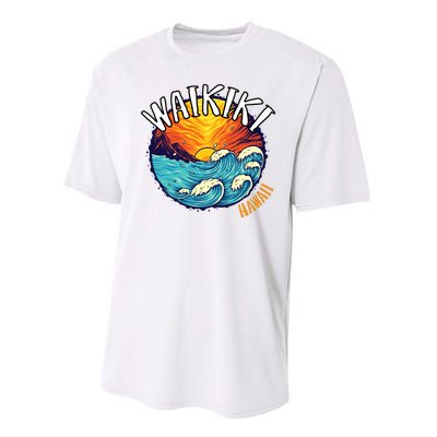 Summer In Waikiki Hawaii Performance Sprint T-Shirt