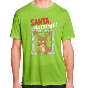 Santa I Was Framed Funny Reindeer Holiday Joke Lovers Xmas Adult ChromaSoft Performance T-Shirt