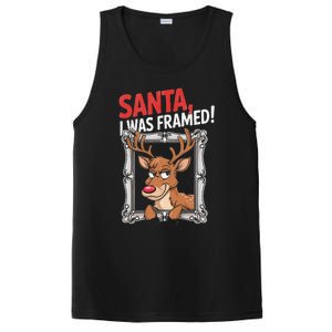 Santa I Was Framed Funny Reindeer Holiday Joke Lovers Xmas PosiCharge Competitor Tank