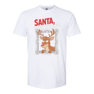 Santa I Was Framed Funny Reindeer Holiday Joke Lovers Xmas Softstyle CVC T-Shirt