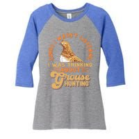 Sorry I Wasnt Listening I Was Thinking About Grouse Hunting Funny Gift Women's Tri-Blend 3/4-Sleeve Raglan Shirt