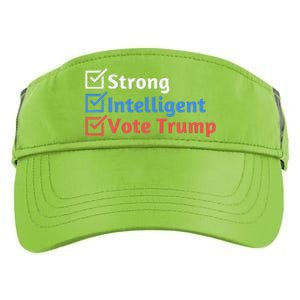 Strong Intelligent Women For Trump Girl Maga Checklist Adult Drive Performance Visor