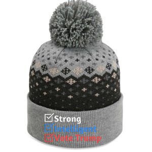 Strong Intelligent Women For Trump Girl Maga Checklist The Baniff Cuffed Pom Beanie