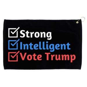 Strong Intelligent Women For Trump Girl Maga Checklist Grommeted Golf Towel