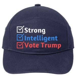 Strong Intelligent Women For Trump Girl Maga Checklist 7-Panel Snapback Hat