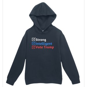 Strong Intelligent Women For Trump Girl Maga Checklist Urban Pullover Hoodie