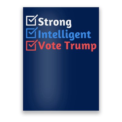 Strong Intelligent Women For Trump Girl Maga Checklist Poster