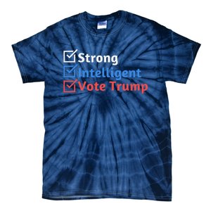 Strong Intelligent Women For Trump Girl Maga Checklist Tie-Dye T-Shirt