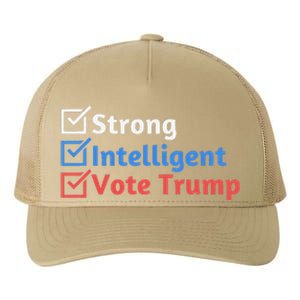 Strong Intelligent Women For Trump Girl Maga Checklist Yupoong Adult 5-Panel Trucker Hat