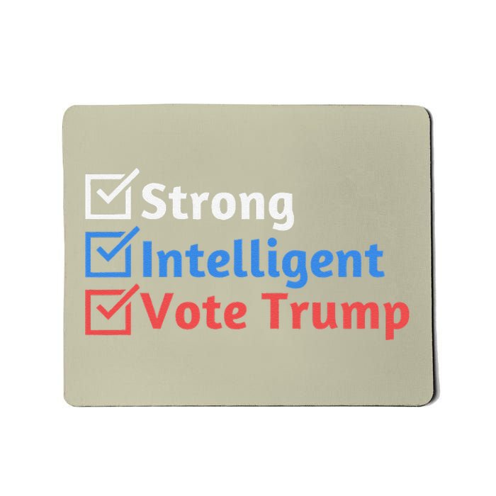 Strong Intelligent Women For Trump Girl Maga Checklist Mousepad