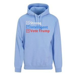 Strong Intelligent Women For Trump Girl Maga Checklist Unisex Surf Hoodie