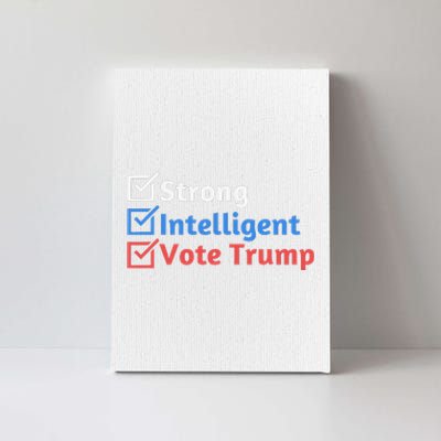 Strong Intelligent Women For Trump Girl Maga Checklist Canvas