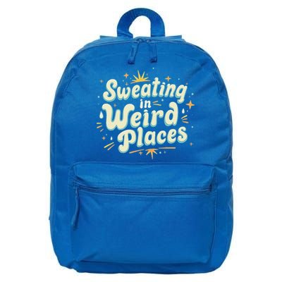 Sweating In Weird Place Funny Embarrassing 16 in Basic Backpack