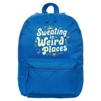 Sweating In Weird Place Funny Embarrassing 16 in Basic Backpack