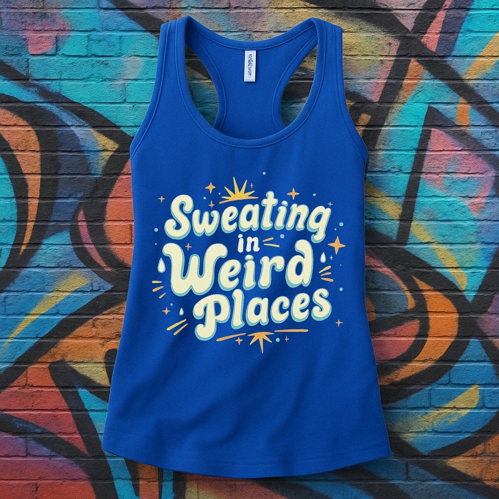 Sweating In Weird Place Funny Embarrassing Womens Tank Top