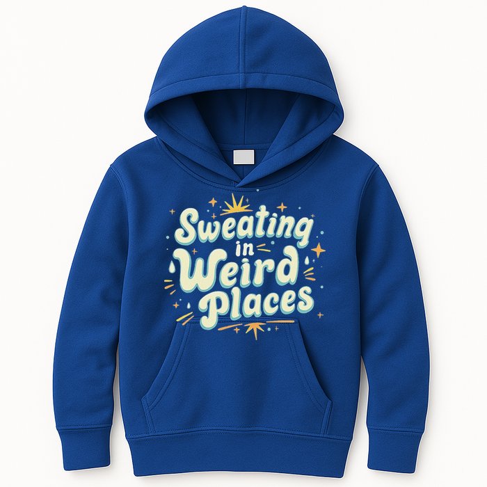 Sweating In Weird Place Funny Embarrassing Kids Hoodie