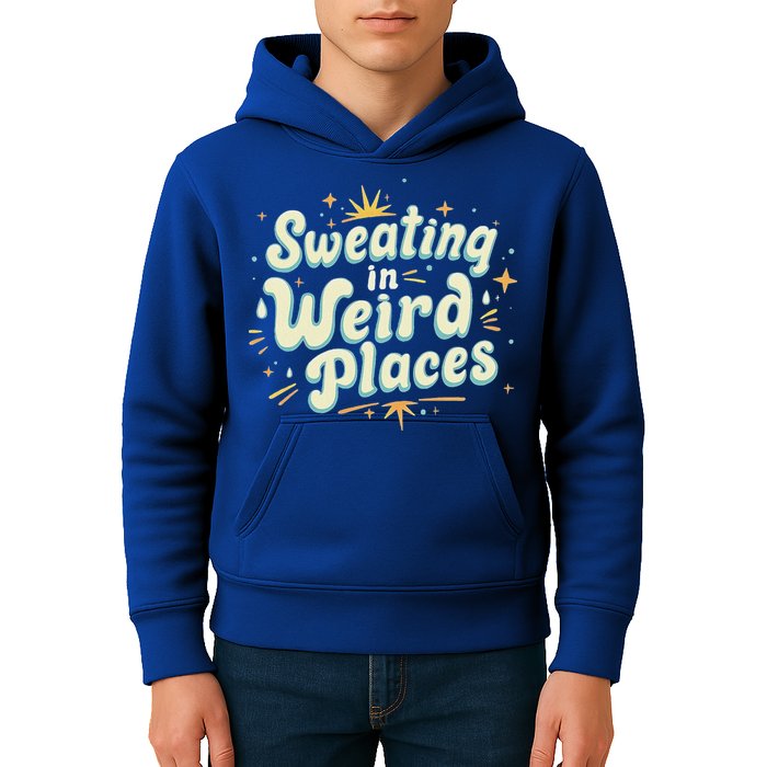 Sweating In Weird Place Funny Embarrassing Kids Hoodie