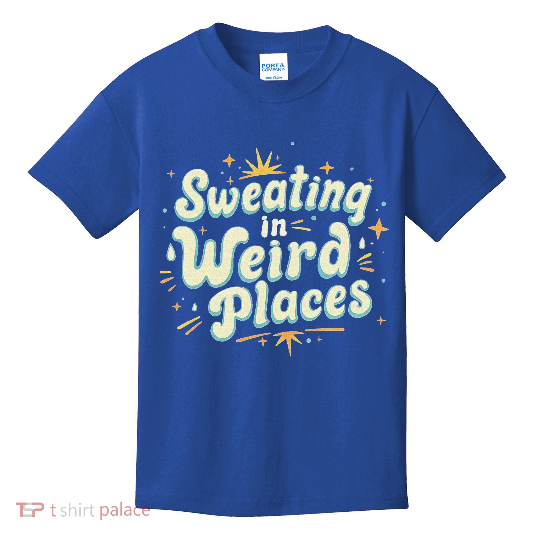 Sweating In Weird Place Funny Embarrassing Kids T-Shirt