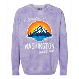 Someone In Washington Loves Me Colorblast Crewneck Sweatshirt