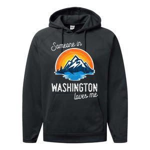 Someone In Washington Loves Me Performance Fleece Hoodie