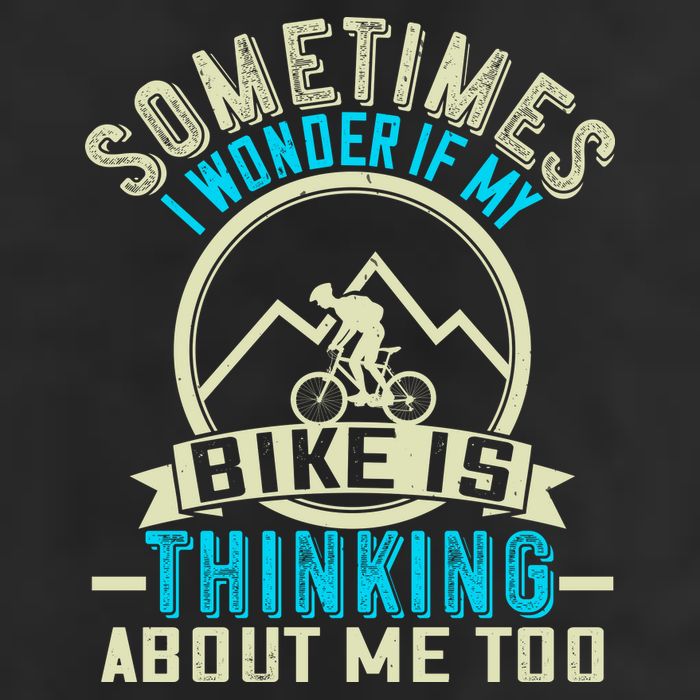 Sometimes I Wonder If My Bike Is Thinking About Me Too Golf Towel