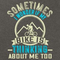 Sometimes I Wonder If My Bike Is Thinking About Me Too Cotton Canvas Backpack