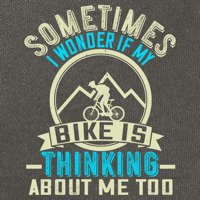 Sometimes I Wonder If My Bike Is Thinking About Me Too Cotton Canvas Backpack
