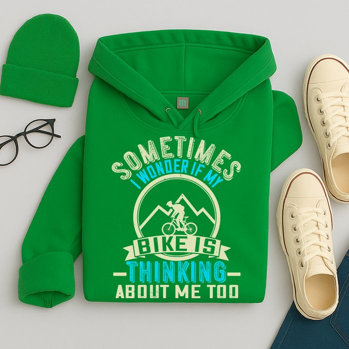Sometimes I Wonder If My Bike Is Thinking About Me Too Hoodie