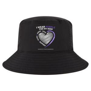 Support I Wear Purple For My Mom Pancreatic Cancer Awareness Cool Comfort Performance Bucket Hat