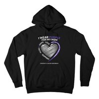 Support I Wear Purple For My Mom Pancreatic Cancer Awareness Hoodie