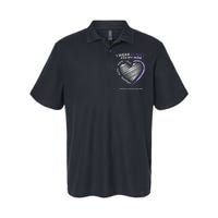 Support I Wear Purple For My Mom Pancreatic Cancer Awareness Softstyle Adult Sport Polo