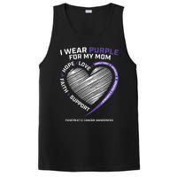 Support I Wear Purple For My Mom Pancreatic Cancer Awareness PosiCharge Competitor Tank