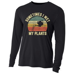 Sometimes I Wet My Plants Funny Gardening Cooling Performance Long Sleeve Crew