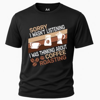 Sorry I Wasn't Coffee Roasting retro Barista Coffee Roaster Performance Shirt