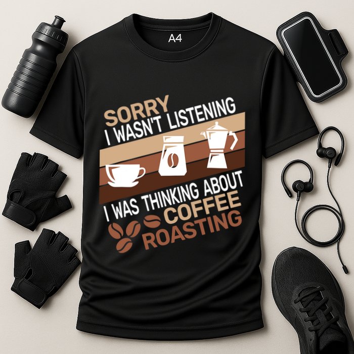 Sorry I Wasn't Coffee Roasting retro Barista Coffee Roaster Cooling Performance Crew T-Shirt