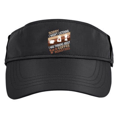 Sorry I Wasn't Coffee Roasting retro Barista Coffee Roaster Adult Drive Performance Visor